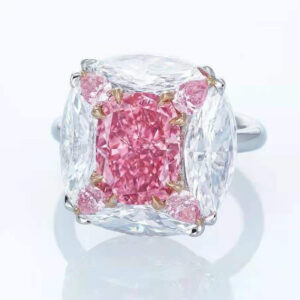 Luxury 925 Sterling Silver Pink Zircon Ring - 7 (17.3mm)