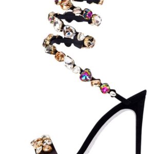 Gorgeous Rhinestone Ankle Strap Sandals - color drill, 5 (EU 36)