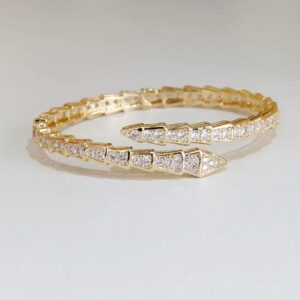 Cubic Zirconia Snake Bracelet - QSZ-24