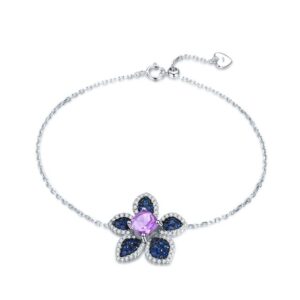 925 Sterling Silver Flower Bracelet
