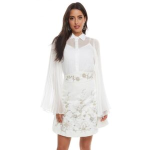 Elegant Blouse Zarina - Beige, L (12-14)