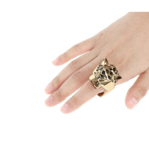 Leopard Cocktail Ring - 8 (18.2mm), Fashion Jewelry Gold Tone