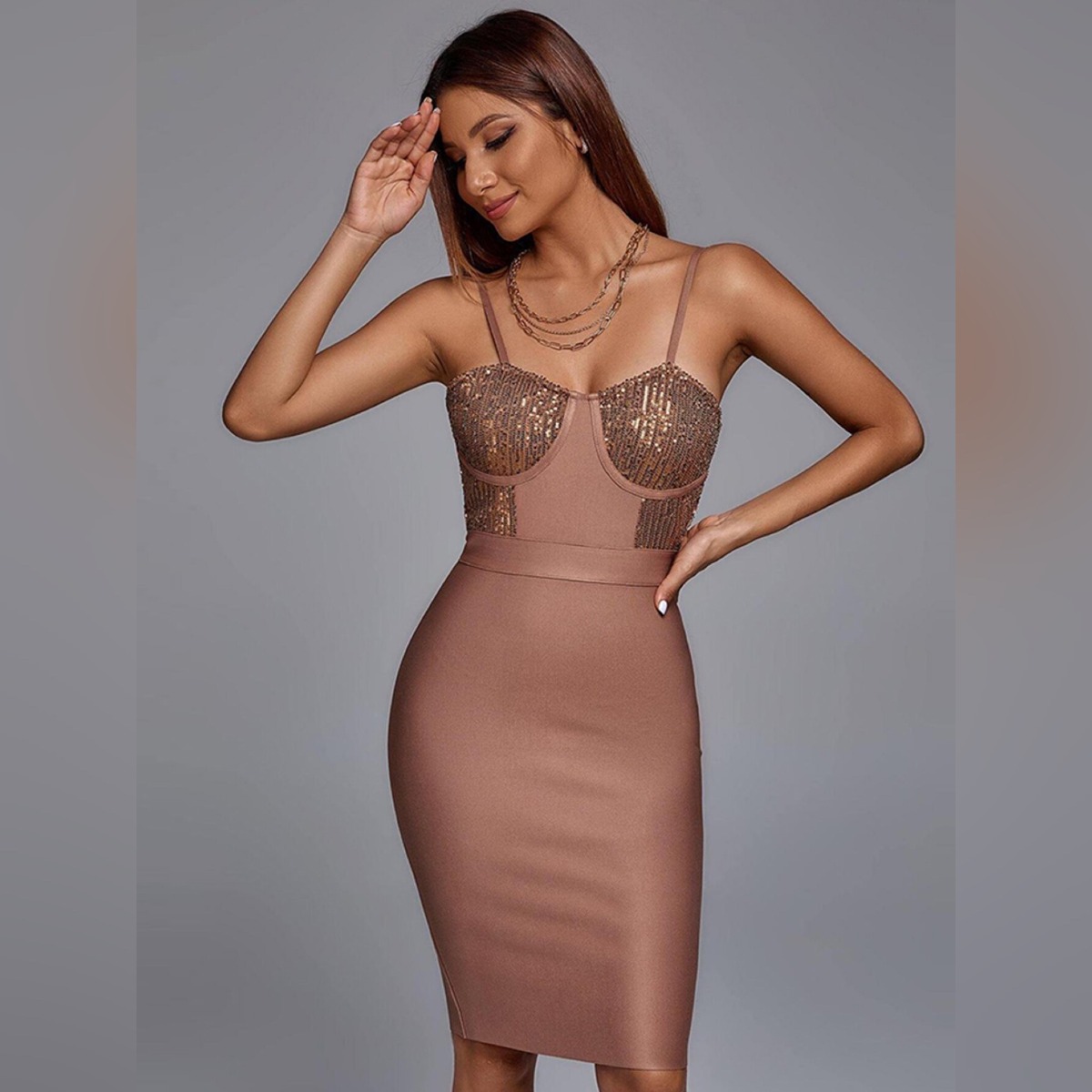 Khaki Bandage Dress