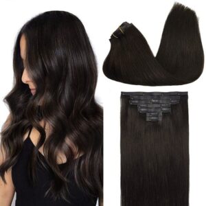 20" and 22" Clip in Human Hair Extensions Seamless Skin Weft 150G - PU-Clip-2, 18inch(45cm)130g