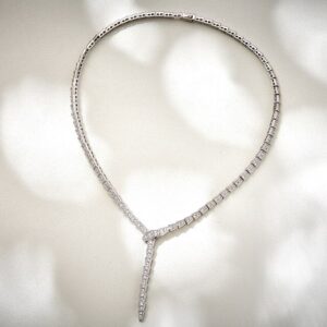 Luxury Snake Necklace - Silver Color, 46CM
