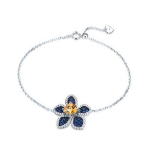 925 Sterling Silver Flower Bracelet