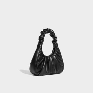 Small PU Leather Crossbody Bag - Black