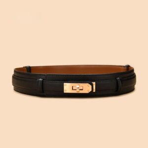 Split Leather Belt - Black, 105CM