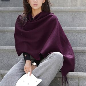 Luxury Wool Scarf - Purple