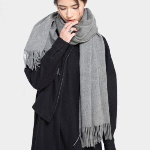 Luxury Wool Scarf - Dark Grey