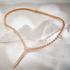 Luxury Snake Necklace - Rose Gold Color, 46CM