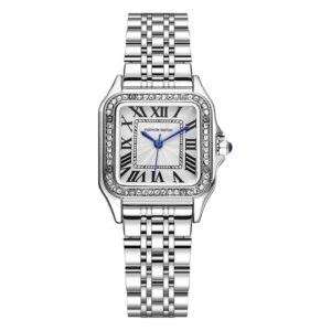 Waterproof Quartz Woman Watch - Steel Watch Silver, Beverly Hills Lifestyle Collection