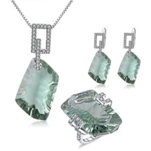 Luxury 925 Sterling Silver Modern Style Jewelry Set