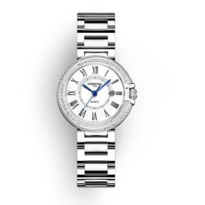 Stainless Steal Waterproof Quartz Watch - Silver White