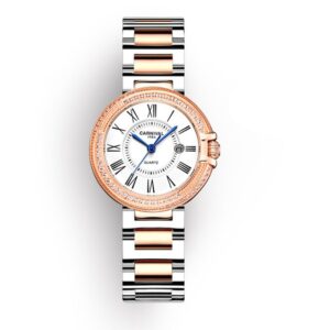 Stainless Steal Waterproof Quartz Watch - Silver rose white