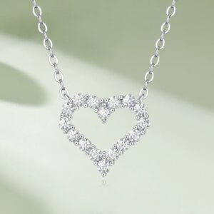 2CT D Color Moissanite Heart Pendant - 2CT