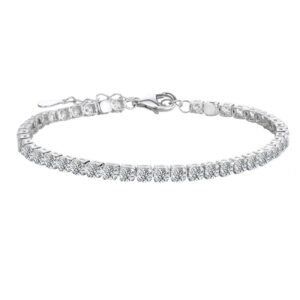 4.4ct D Color Full Diamond Moissanite Tennis Bracelets - 4.4ct Moissanite