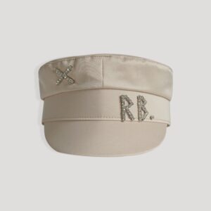 Rhinestone Newsboy Cap - beige, M 57cm