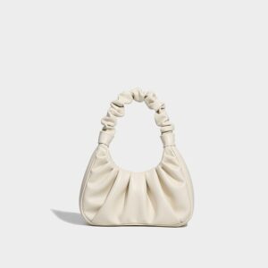 Small PU Leather Crossbody Bag - beige