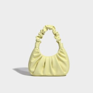 Small PU Leather Crossbody Bag - Yellow