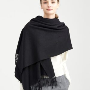 Luxury Wool Scarf - Black