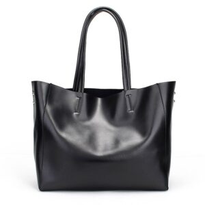 Luxury Genuine Leather Handbag - Black