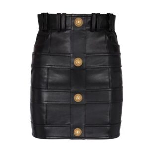 High-Waisted Mini Skirt - Black, XL (16-18)