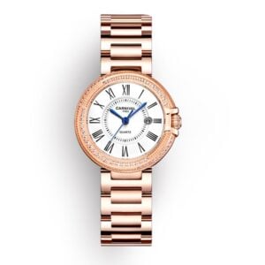 Stainless Steal Waterproof Quartz Watch - Rose gold white