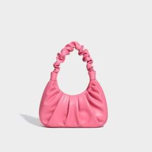 Small PU Leather Crossbody Bag - Pink