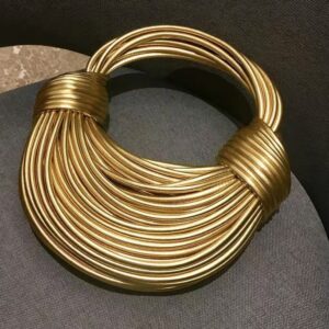 Luxury Knotted Hobo Evening Bag - Gold