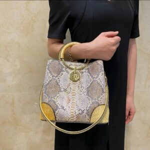 Genuine Leather Shoulder Bag - Auburn