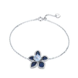 925 Sterling Silver Flower Bracelet