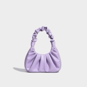 Small PU Leather Crossbody Bag - Purple