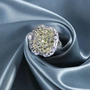 925 Sterling Silver  8CT VVS D Color Created Moissanite Ring - White, 5 (15.6mm)